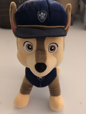 PAW Patrol Talking Chase 12-Inch-Tall Interactive Plush Toy Tail Wags Barks